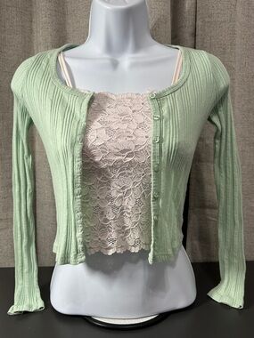 Mint Green Cardigan